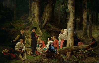 Los peregrinos de la Abadía de Santa Odilia de Gustave Brion